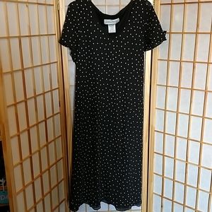 Jessica Howard Black Polkadot Dress Size 16